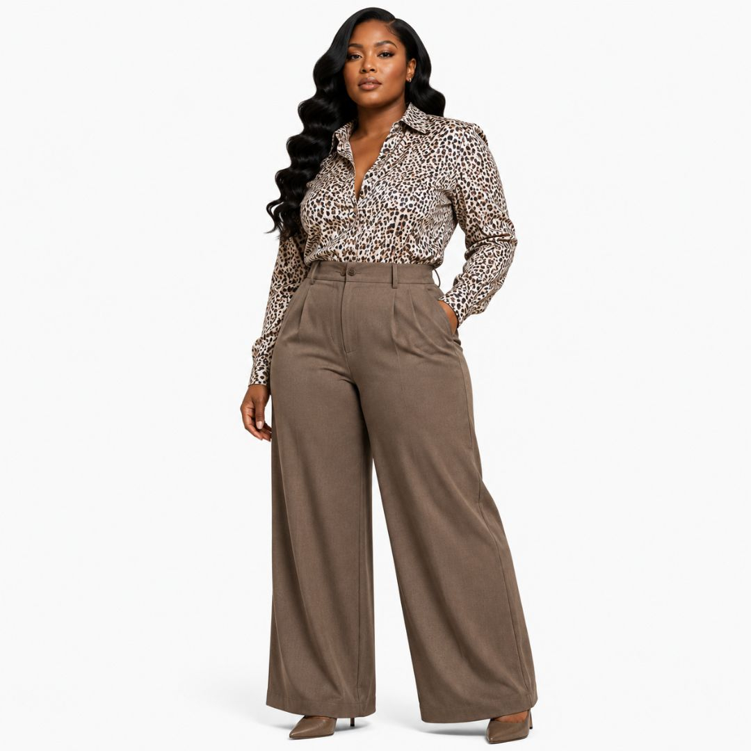 Premium Speckled Animal Print & Mocha Brown Fabric Combo